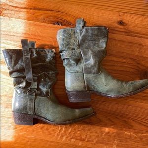 Hunter green cowboy boots